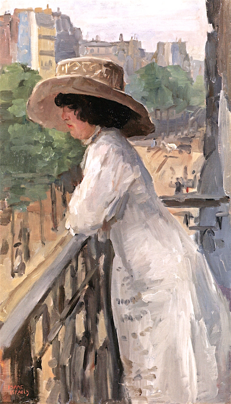 dy on a Balcony, Rue de Clignancourt, Paris by Isaac Israels,A3(16x12")Poster