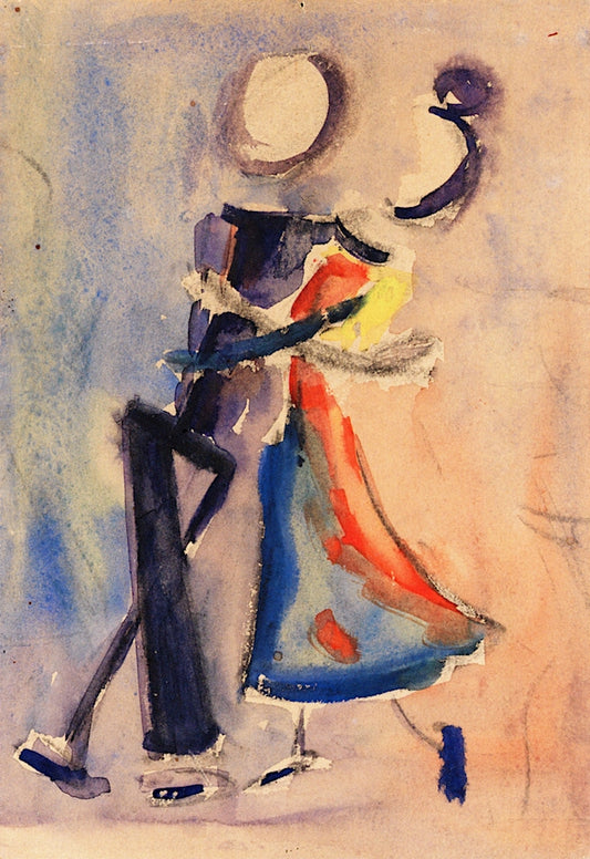 Hug, vintage artwork by Oskar Schlemmer, 12x8" (A4) Poster