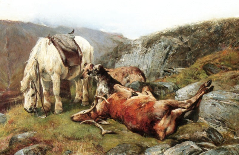 Deer Stalking, vintage artwork by John Sargent Noble, 12x8" (A4) Poster