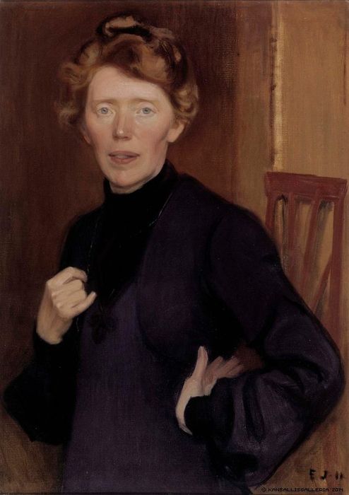 Portrait of Tekla Hultin by Eero Jarnefelt,A3(16x12")Poster