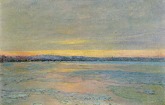 A River in Winter by Edward E. Simmons,A3(16x12")Poster