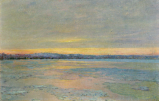 A River in Winter by Edward E. Simmons,A3(16x12")Poster