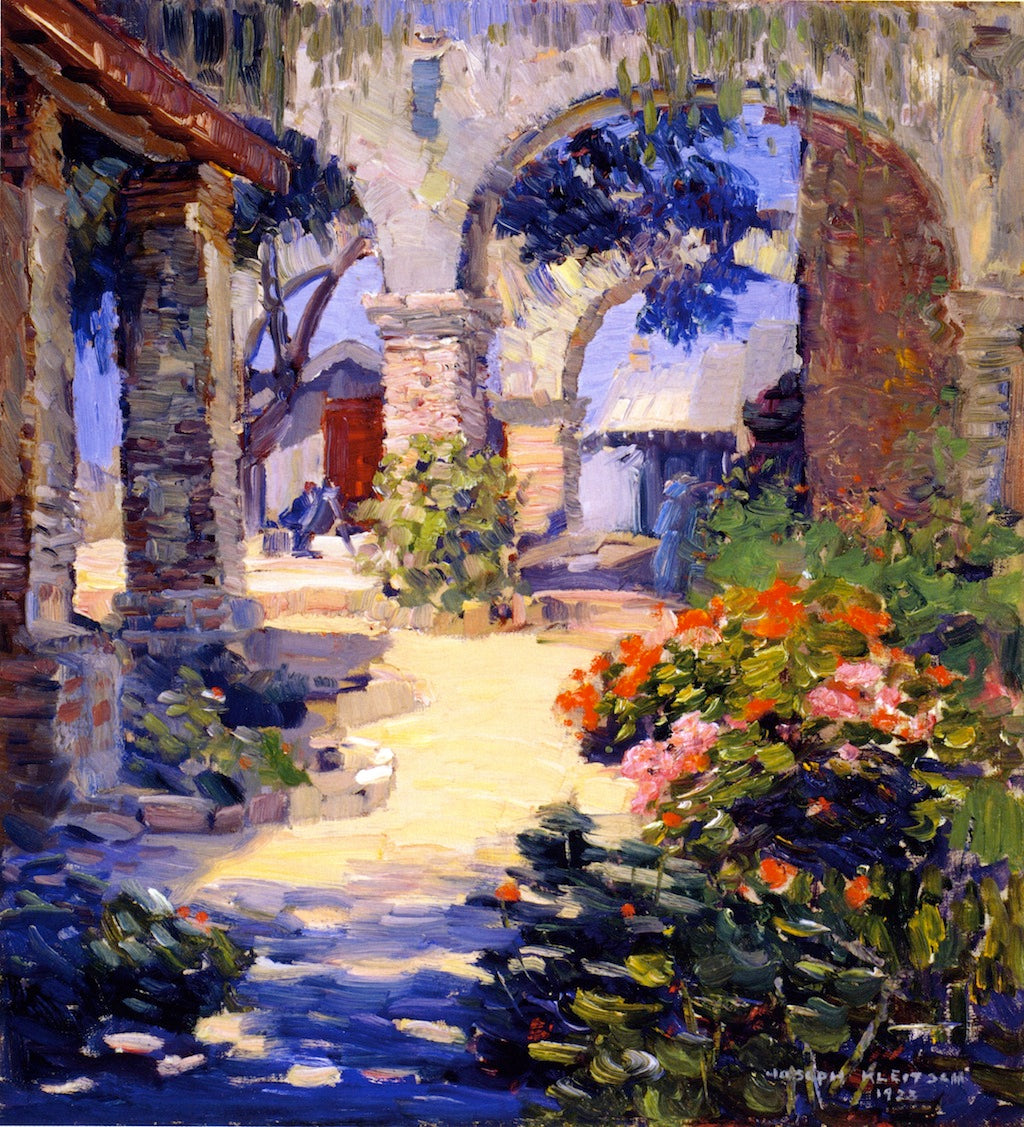 Mission Flowers, vintage artwork by Joseph Kleitsch, 12x8" (A4) Poster