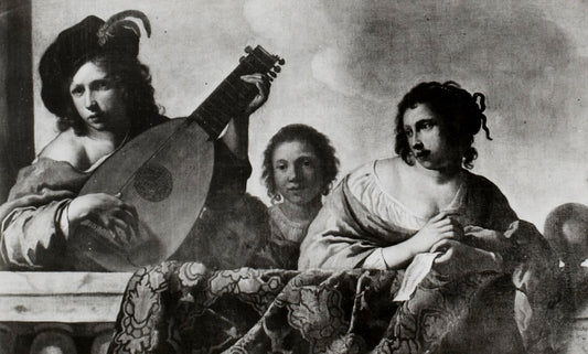 Tribune of musicians, vintage artwork by Jan van Bronckhorst, 12x8" (A4) Poster