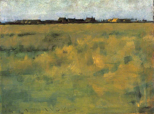 Farm Near Horsey, Norfolk, vintage artwork by Henry Herbert la Thangue, 12x8" (A4) Poster