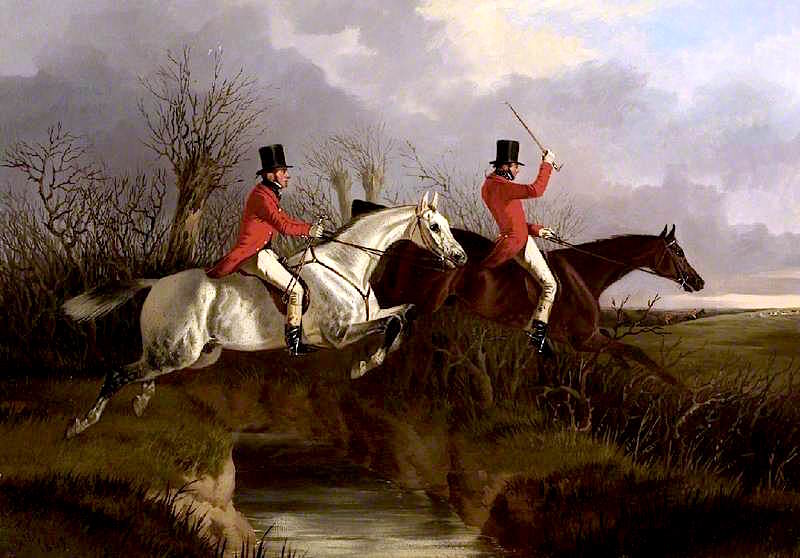 Jumping the Brook, vintage artwork by John Dalby , A3 (16x12") Poster Print