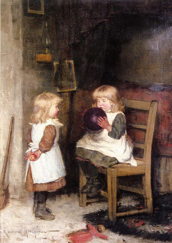 The Balloon, vintage artwork by Robert Gemmell Hutchison R.S.A. R.S.W., 12x8" (A4) Poster