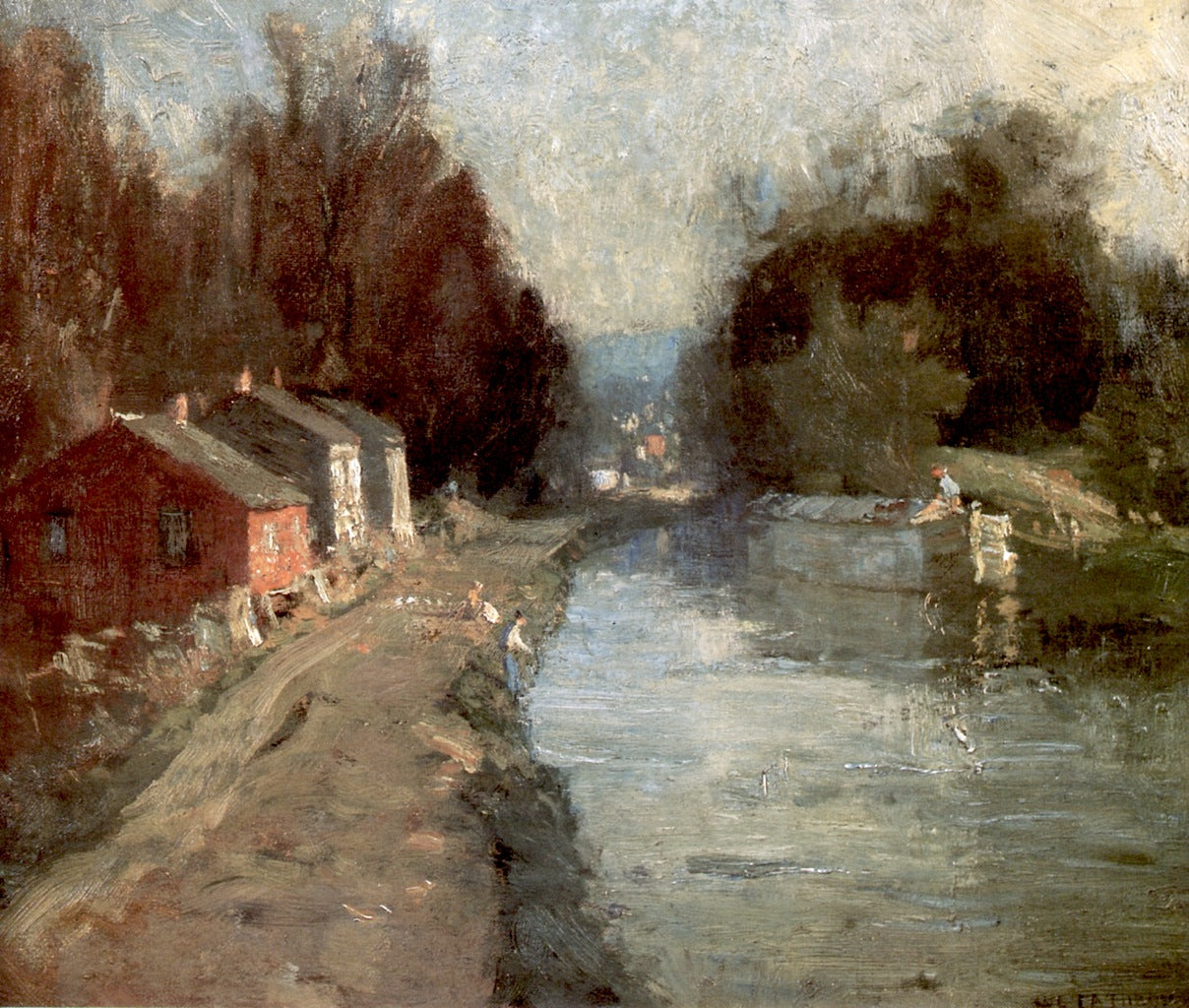 Canal at New Hope by William Langson Lathrop,A3(16x12")Poster