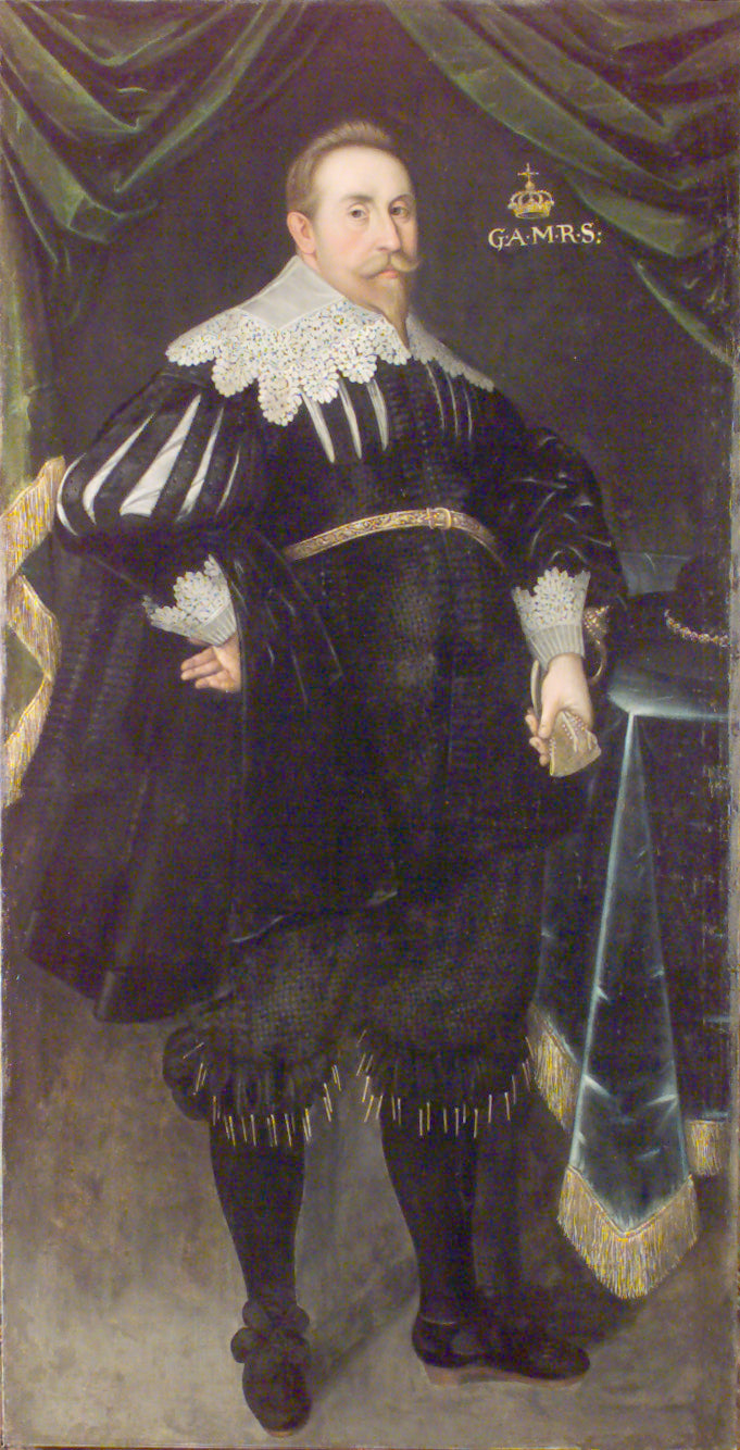 Gustav II Adolf, vintage artwork by Jacob Heinrich Elbfas, 12x8" (A4) Poster