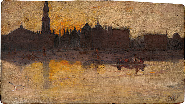 Grey Day in Spring, Venice, vintage artwork by Tom Roberts, 12x8" (A4) Poster