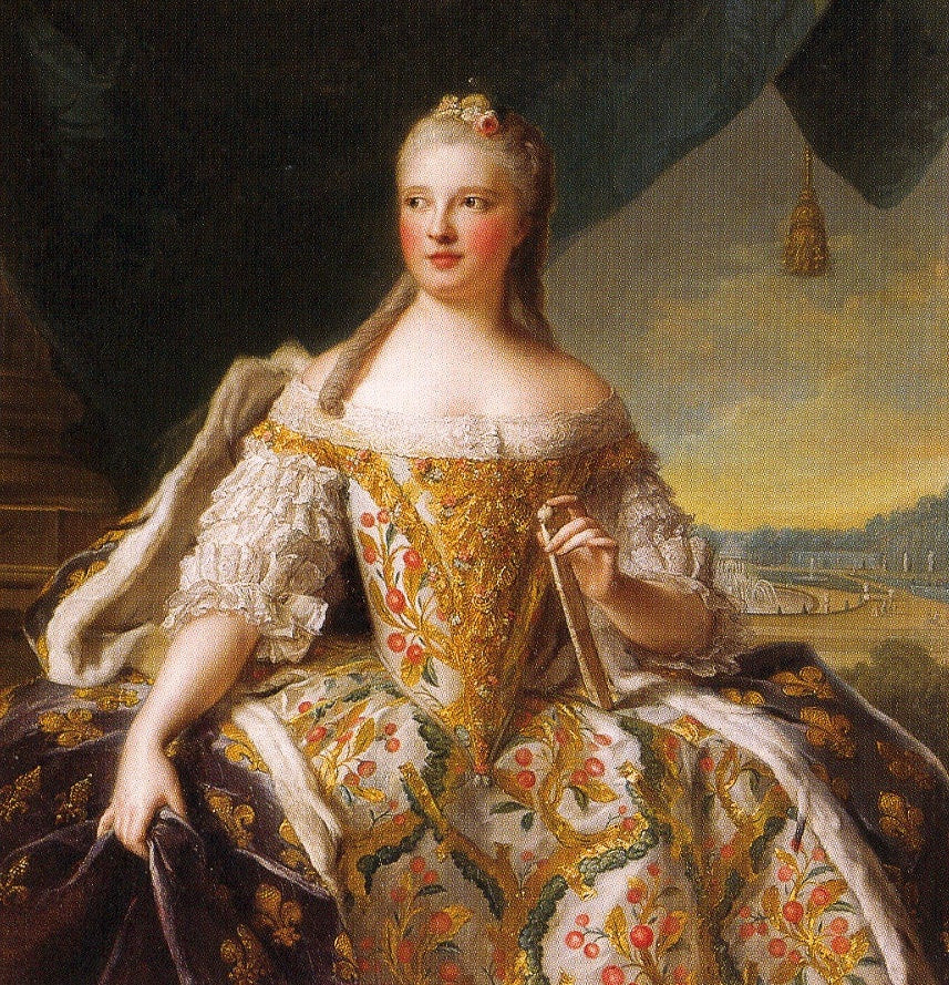 Dauphine Marie-Josephe de Saxe, vintage artwork by Jean-Marc Nattier, 12x8" (A4) Poster