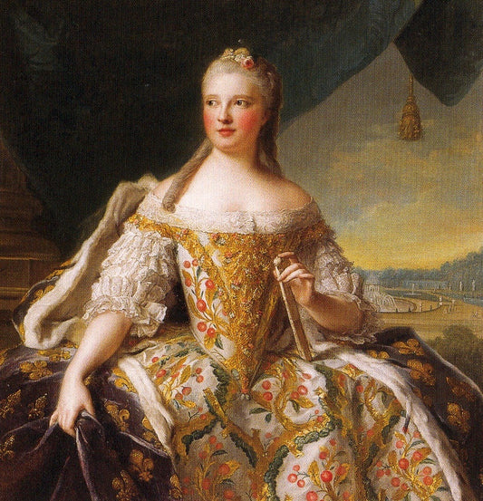 Dauphine Marie-Josephe de Saxe, vintage artwork by Jean-Marc Nattier, 12x8" (A4) Poster
