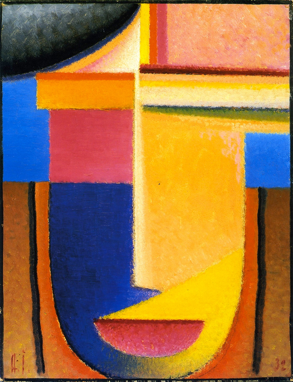 Abstract Head: Lust, vintage artwork by Alexei von Jawlensky, 12x8" (A4) Poster