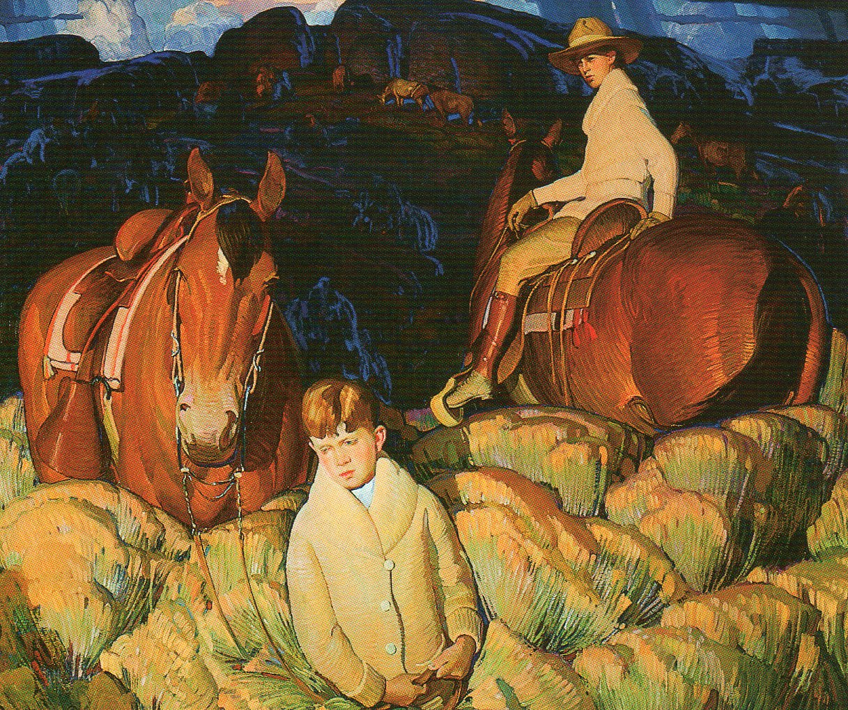 My Children by William Herbert Dunton,16x12(A3) Poster