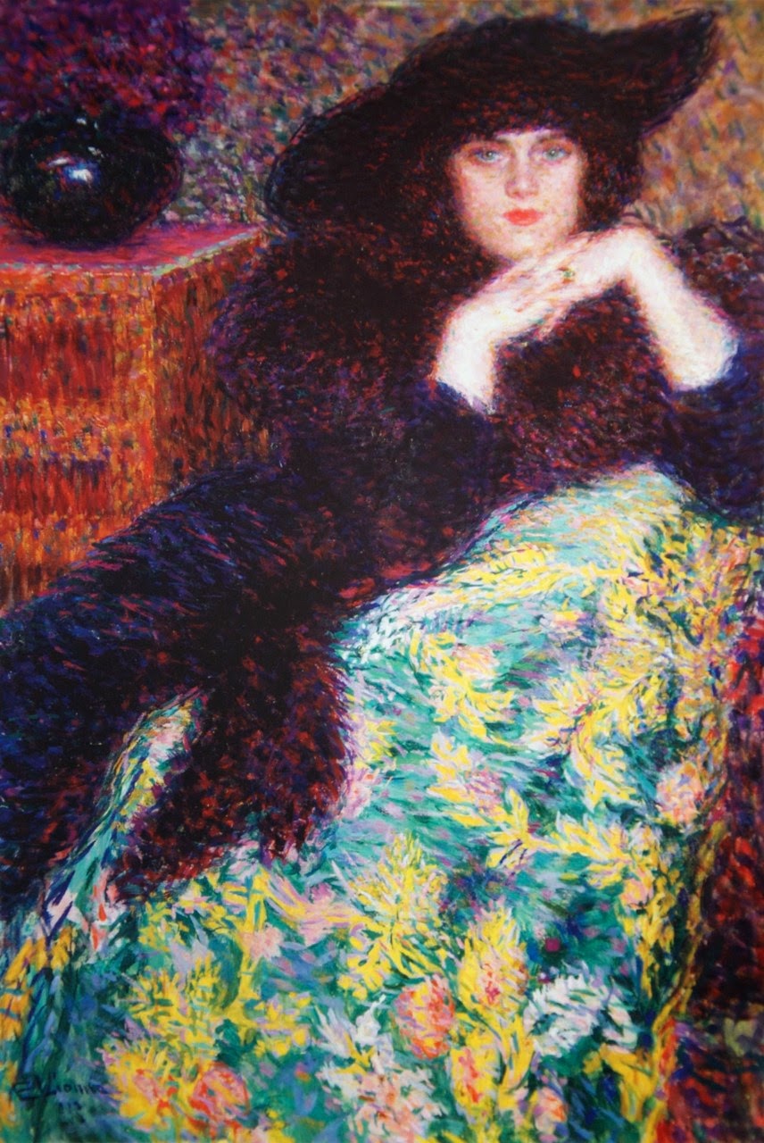 Violette, vintage artwork by Enrico Lionne, 12x8" (A4) Poster