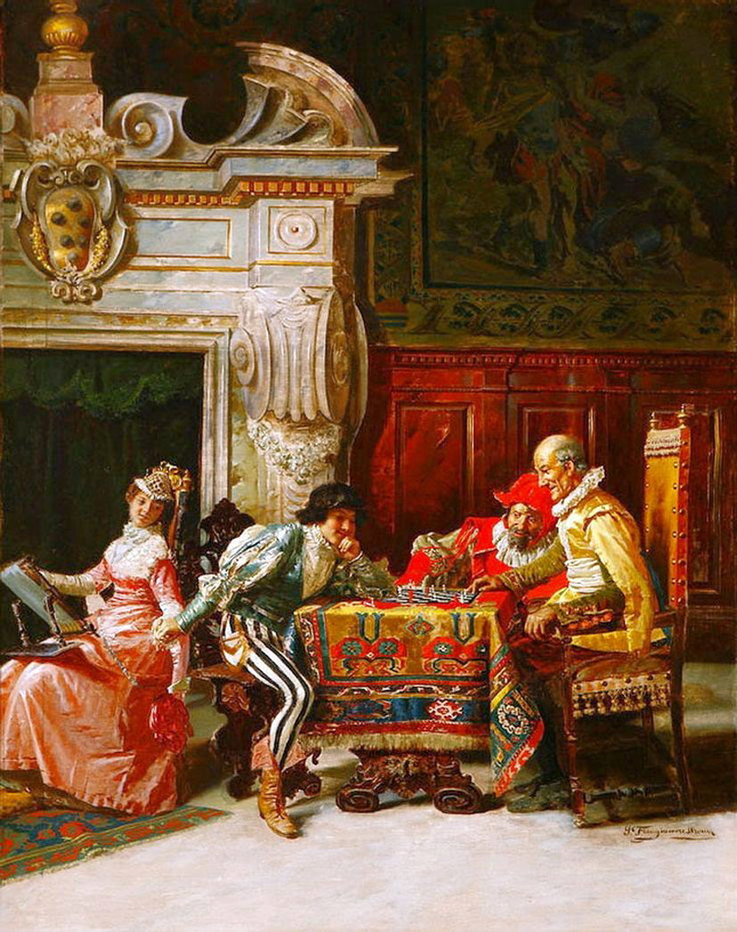es in an elaborate Italian interior by Salvatore Frangiamore,A3(16x12")Poster
