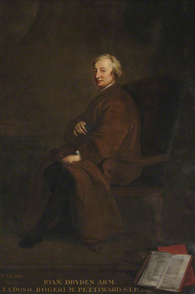 John Dryden, Playwright, Poet Laureate and Critic, vintage artwork by Thomas Hudson, 12x8" (A4) Poster