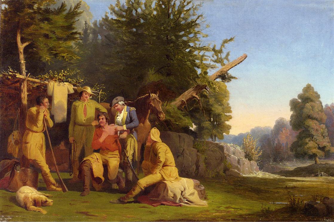 The Wounded Scout, vintage artwork by William Tylee Ranney, A3 (16x12") Poster Print