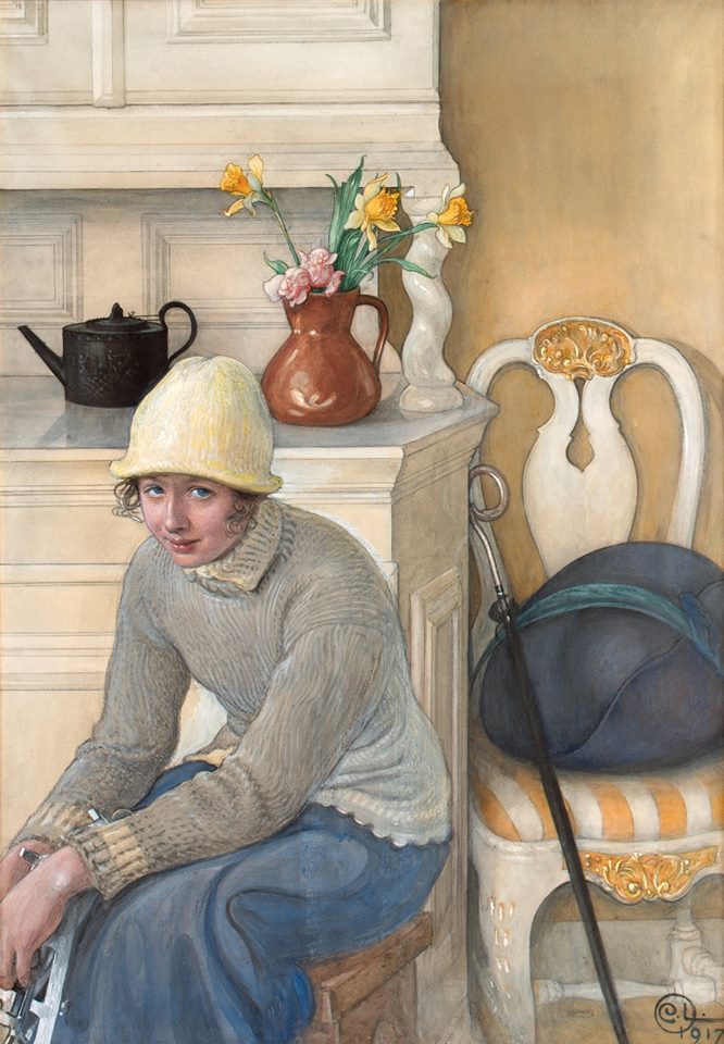 s, interior from the school household, Falun by Carl Larsson,A3(16x12")Poster