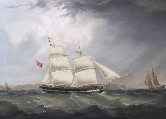 Brigantine 'John Scott', vintage artwork by Joseph Heard, A3 (16x12") Poster Print