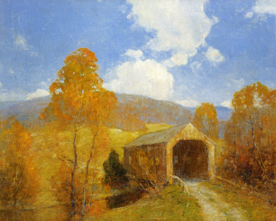 An Old Covered Bridge by Ernest Albert,A3(16x12")Poster