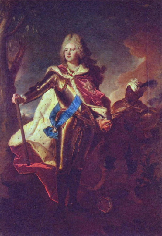 King August III as Elector, vintage artwork by Hyacinthe Rigaud, 12x8" (A4) Poster