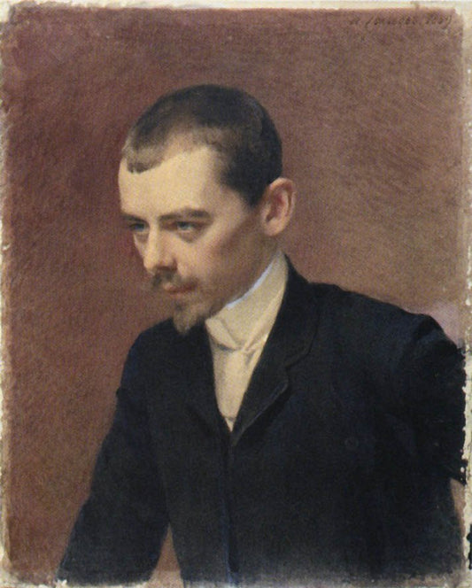 Portrait of the Artist Ivan Endogurov, vintage artwork by Alexander Sokolov, 12x8" (A4) Poster