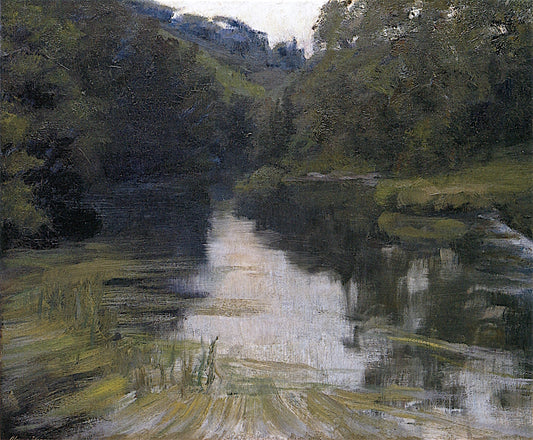 A River in France by Alexander Harrison,A3(16x12")Poster