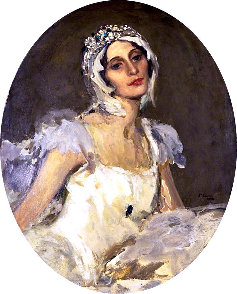 Anna Pavlova as 'The Dying Swan' by Sir John Lavery, R.A.,A3(16x12")Poster