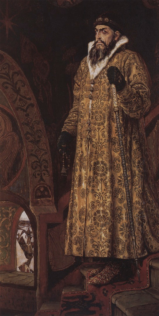 Czar Ivan the Terrible, vintage artwork by Viktor Mikhaylovich Vasnetsov, 12x8" (A4) Poster