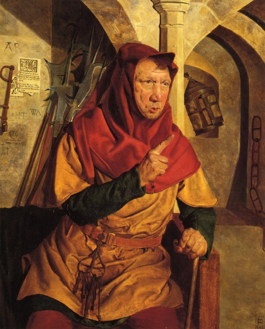 Dogberry Examining Conrade and Borachio, vintage artwork by Henry Stacy Marks, 12x8" (A4) Poster