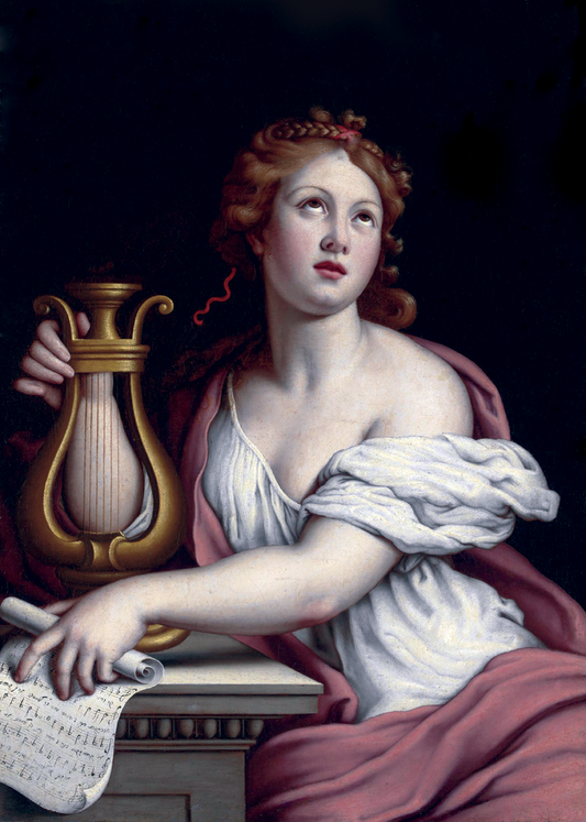 St. Cecilia, vintage artwork by Giovanni Salvi da Sassoferrato, 12x8" (A4) Poster