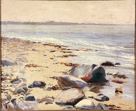 Along the Shores, vintage artwork by Joseph Hatfield, 12x8" (A4) Poster