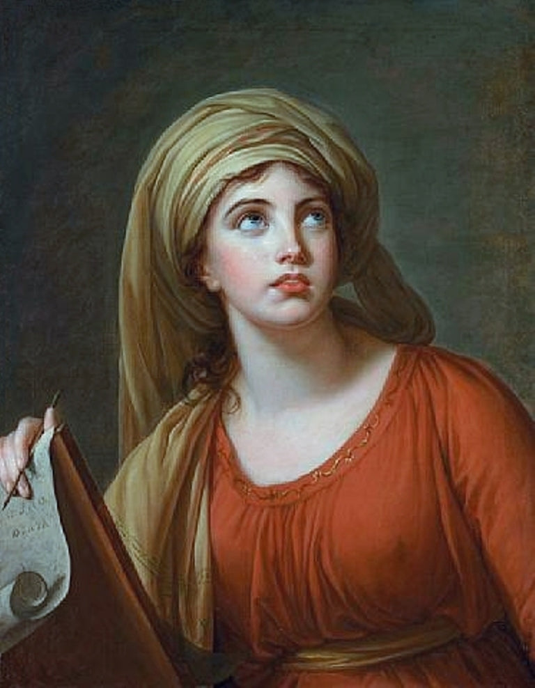 Lady Hamilton as the Persian Siby l, vintage artwork by Élisabeth Vigee-Lebrun, 12x8" (A4) Poster