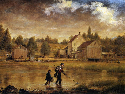 Catching Crabs, vintage artwork by William Sidney Mount, A3 (16x12") Poster Print