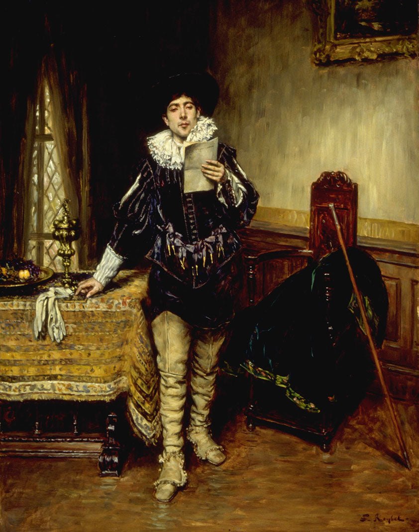 Louis XIII, vintage artwork by Ferdinand Roybet, 12x8" (A4) Poster
