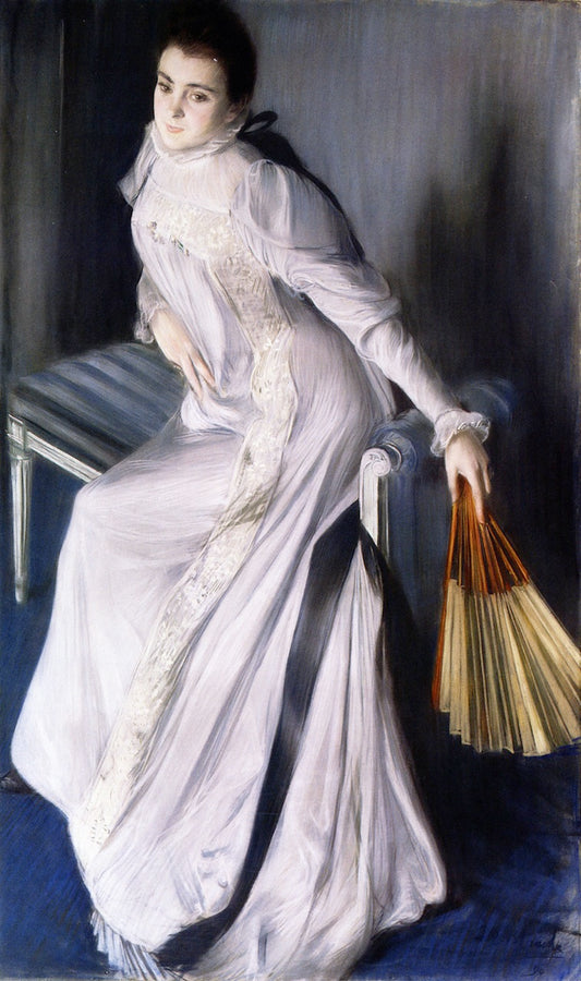 Eugenia Huici de Errazuriz, vintage artwork by Jacques-Émile Blanche, 12x8" (A4) Poster