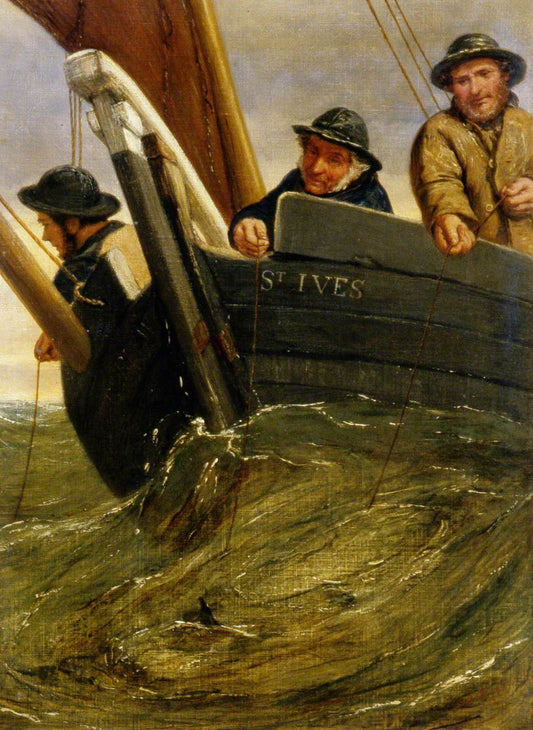 Deep Sea Fishing, vintage artwork by James Clarke Hook, R.A., A3 (16x12") Poster Print