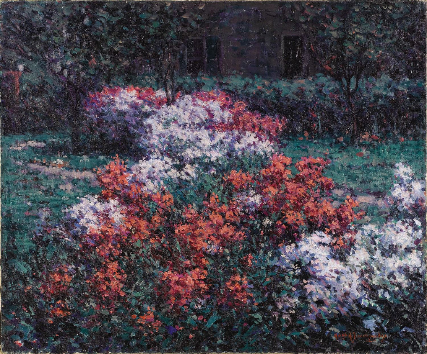 The Phlox Garden by Hugh Henry Breckenridge,A3(16x12")Poster