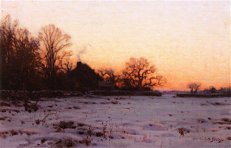 Twilight Mid Winter, vintage artwork by Charles Harold Davis, 12x8" (A4) Poster