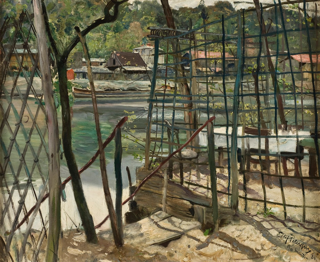 Landscape from Meudon, France, vintage artwork by Eilif Peterssen, 12x8" (A4) Poster