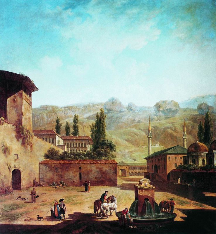 Bakhchisarai, vintage artwork by Fedor Yakovlevich Alekseev, 12x8" (A4) Poster