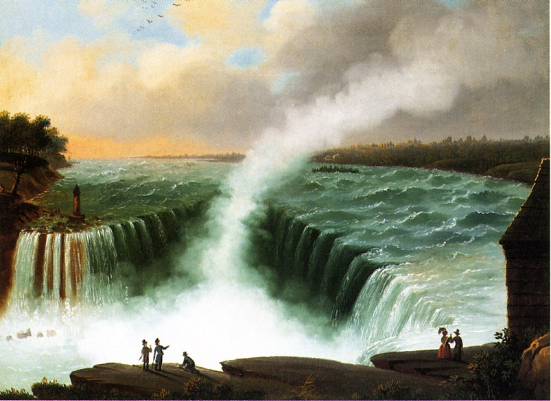 View of Niagara Falls, vintage artwork by Nicolino Calyo, A3 (16x12") Poster Print