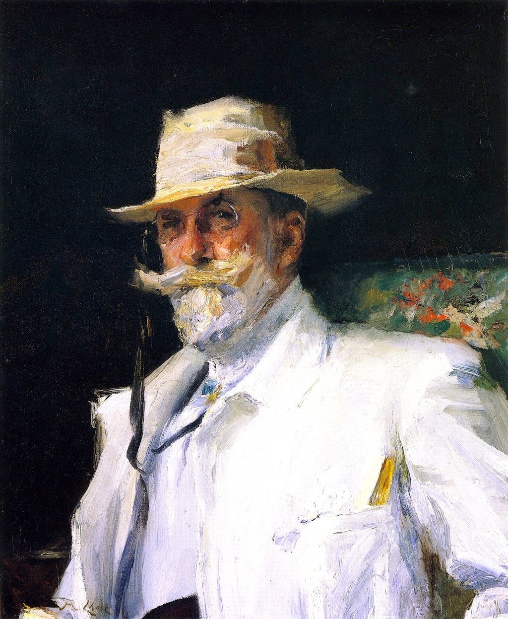 William Merritt Chase, vintage artwork by Annie Traquair Lang, 12x8" (A4) Poster