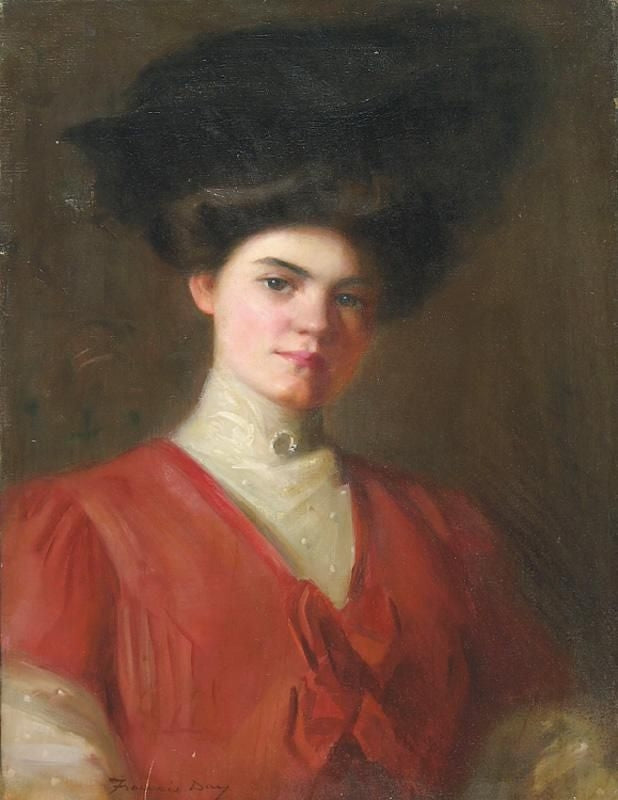 Portrait of Georgette Borland by James Francis Day,A3(16x12")Poster