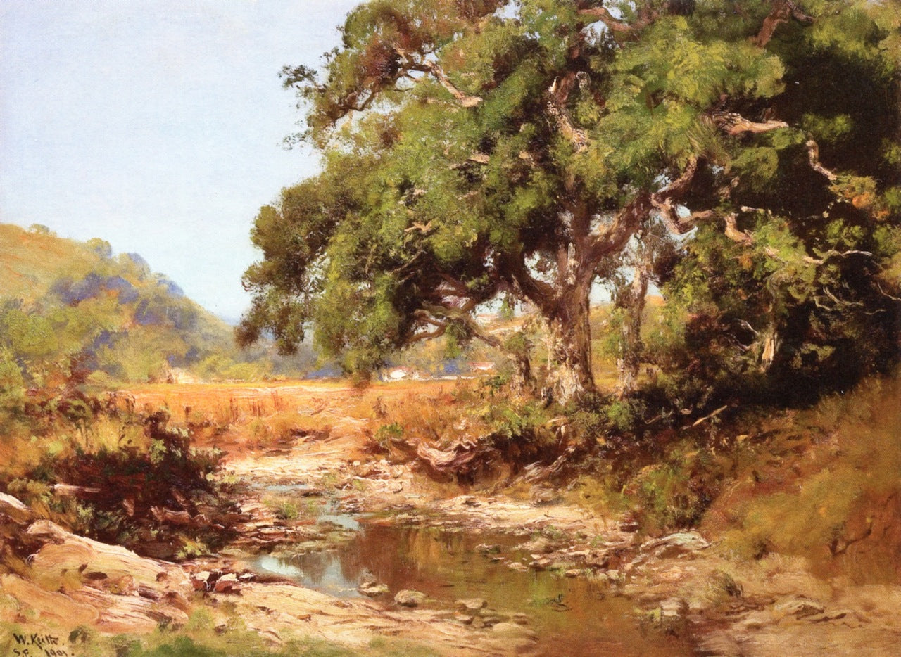 Stream through the Valley, vintage artwork by William Keith, 12x8" (A4) Poster
