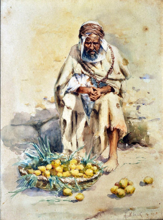 Bedouin, vintage artwork by Alphonse Birck, 12x8" (A4) Poster