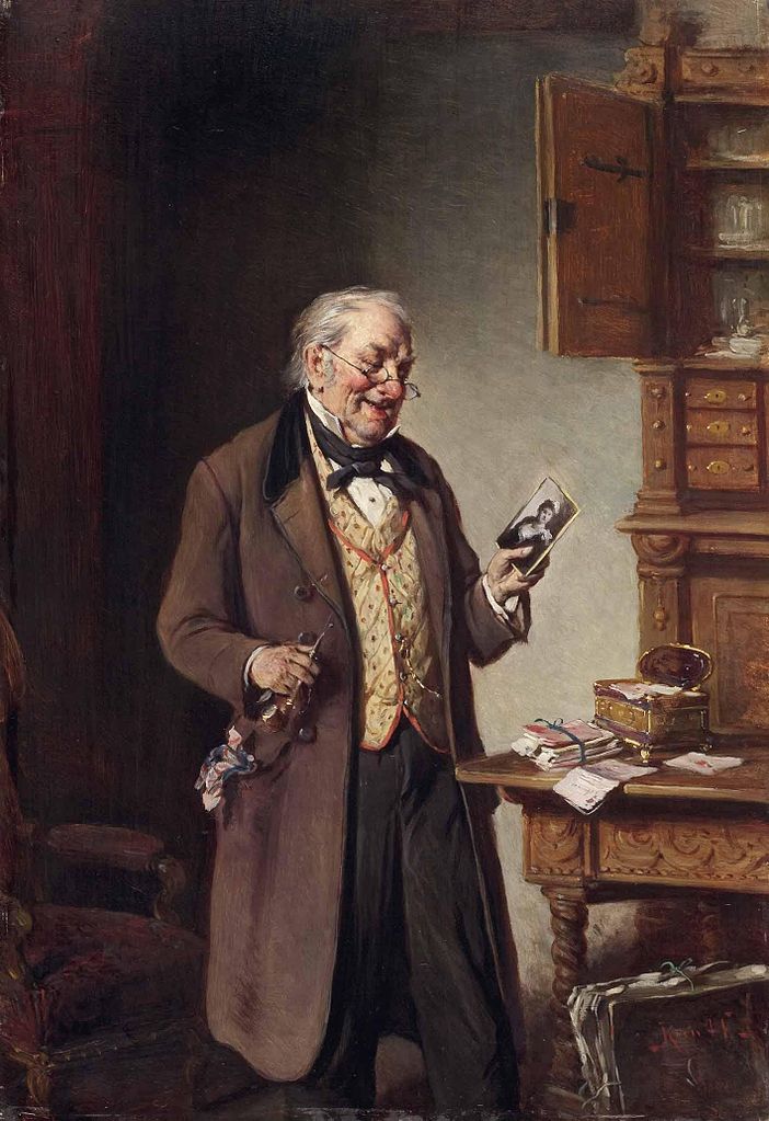 Memories of his Youth, vintage artwork by Hermann Kern, 12x8" (A4) Poster