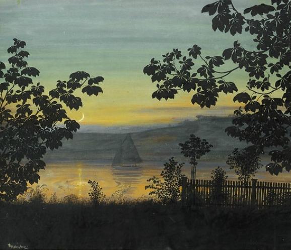 Summer Night (Sommernatt) by Thorolf Holmboe,A3(16x12")Poster