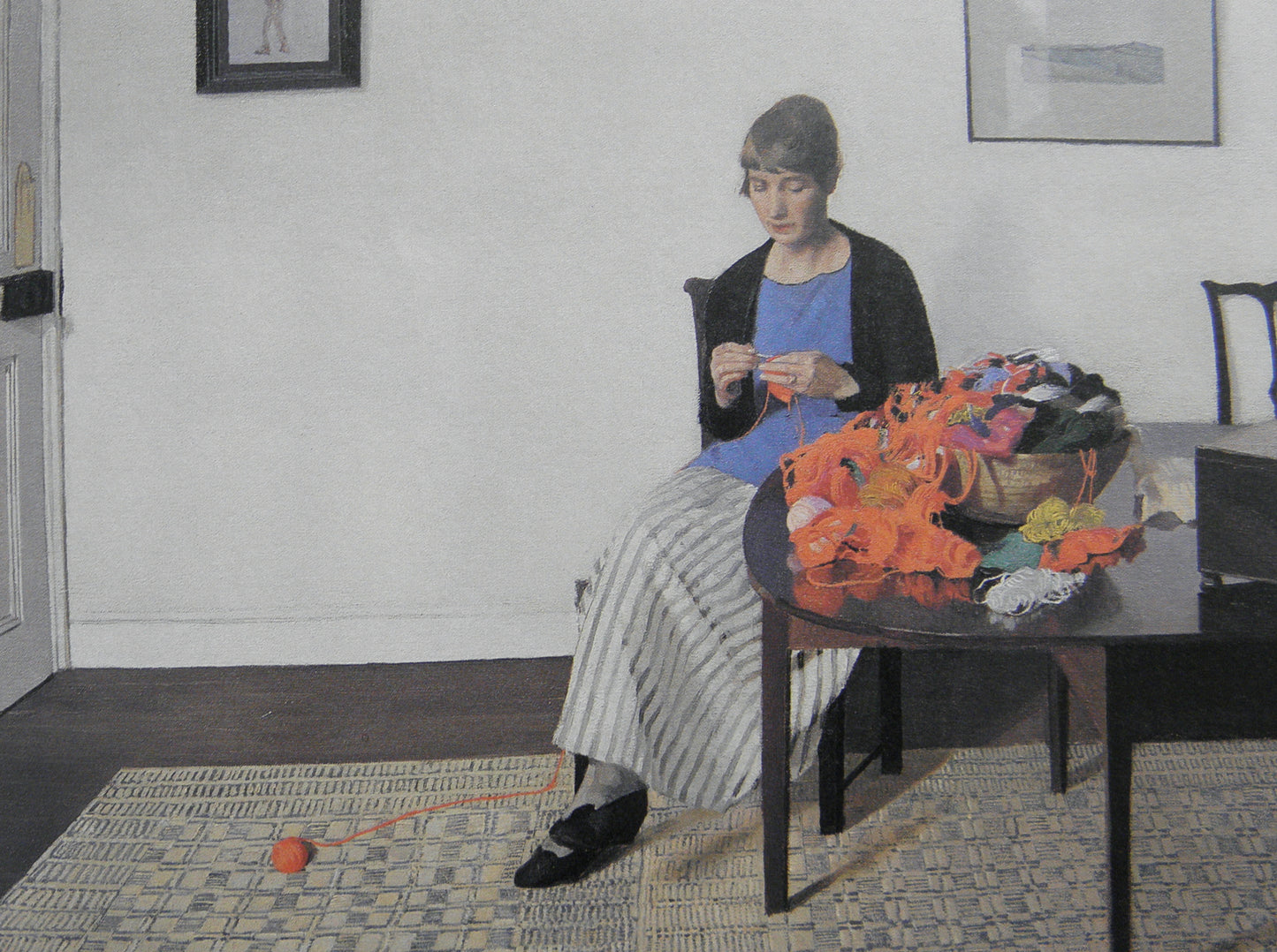 Coloured Wools, vintage artwork by Harold Charles Francis Harvey, 12x8" (A4) Poster
